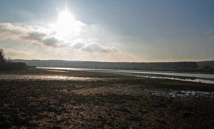 Dolejší padrťský rybník po výlovu, listopad 2009